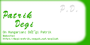 patrik degi business card